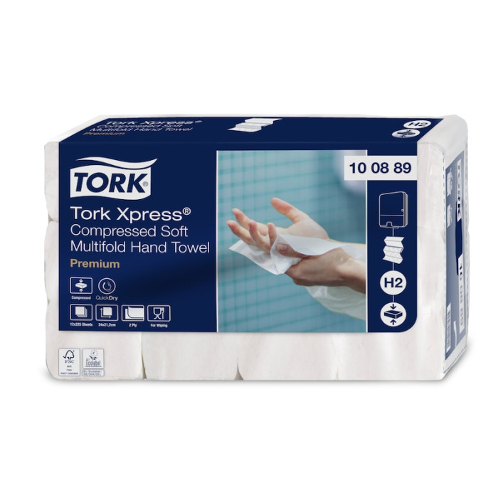 Бумажные полотенца Tork Xpress Multifold 2 слоя 225 листов