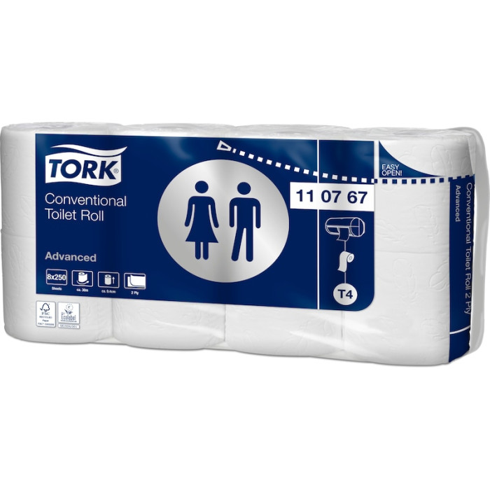 Туалетная бумага Tork Advanced стандарт рулонная 2 слоя 8 рулонов