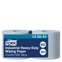 Протиральний папір Tork Industrial Advanced рулонний 2 шари синій підвищена міцність
