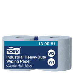 Протиральний папір Tork Industrial Advanced рулонний 2 шари синій підвищена міцність