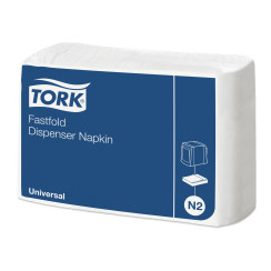 Серветки паперові Tork Fastfold Universal для диспенсера 1 шар білі 300 шт