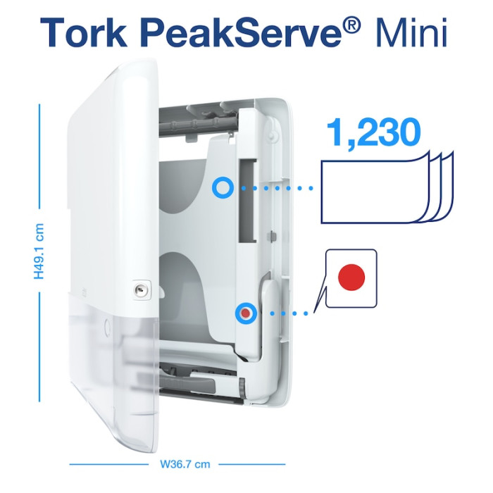 Диспенсер Tork PeakServe Mini для паперових рушників білий