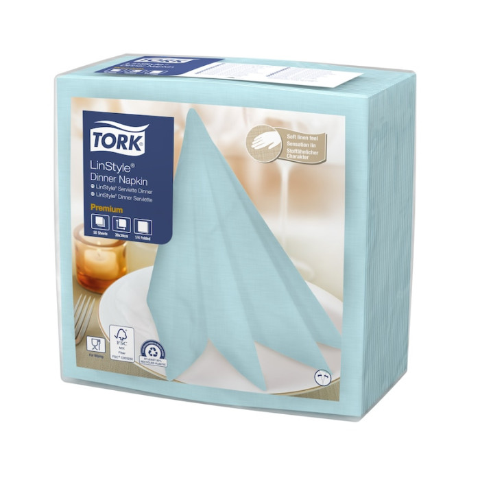 Салфетки бумажные Tork LinStyle 39×39 см 50 шт