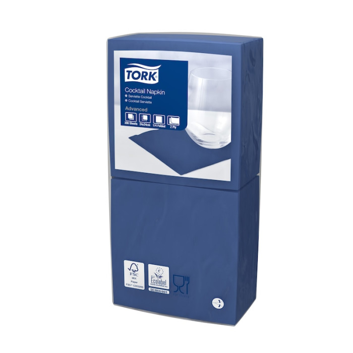 Салфетки бумажные Tork Advanced 24×24 см коктейльные 200 шт