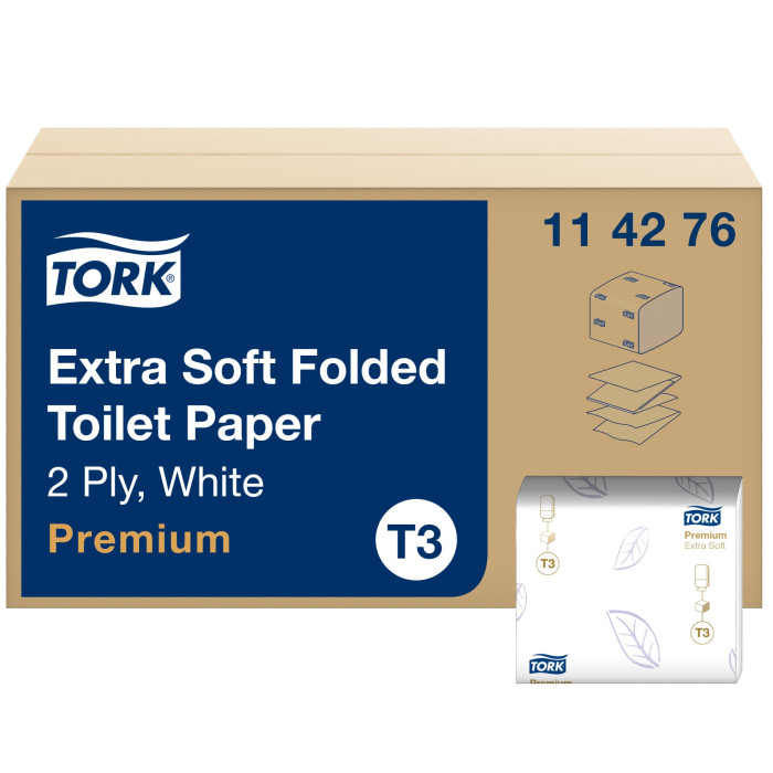 Туалетний папір Tork Premium Extra Soft листовий 2 шари