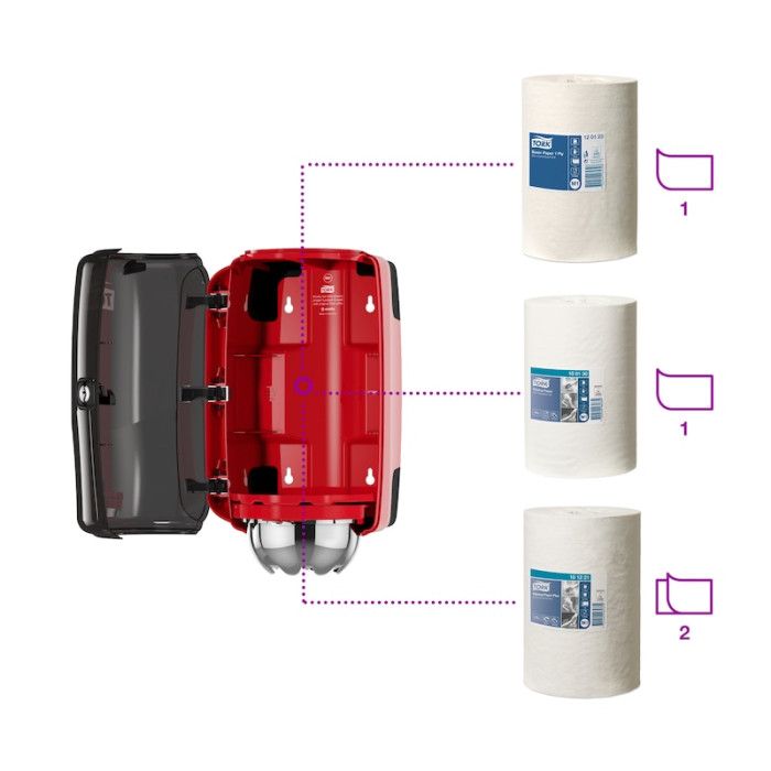 Диспенсер Tork Performance Mini для протирочних матеріалів з центральною витяжкою