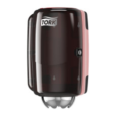 Диспенсер для противоречивых материалов Tork Performance Mini с центральной вытяжкой красно-черный