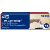Серветки паперові Tork Xpressnap Premium бордові 2 шари 1000 шт