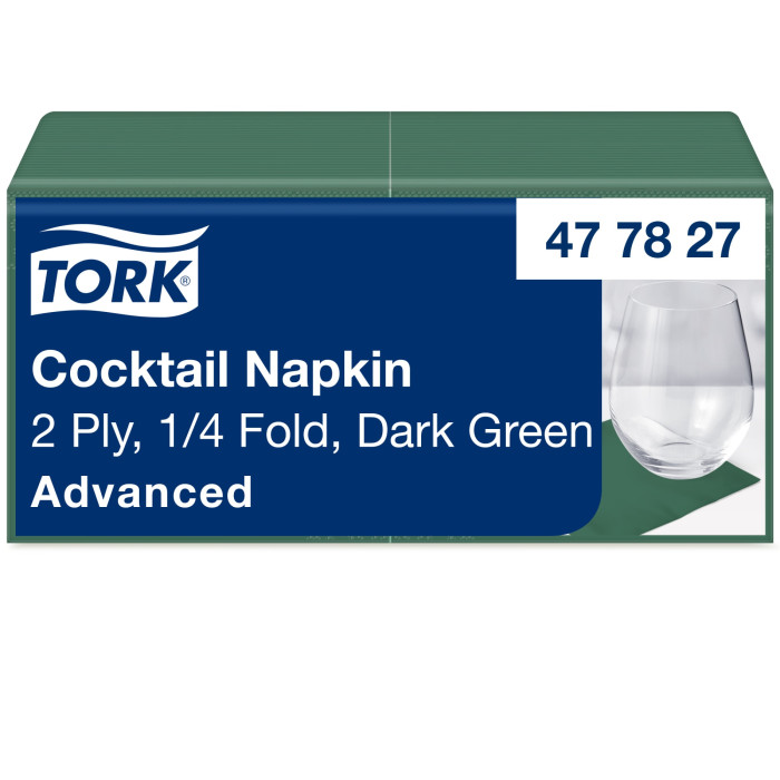 Серветки паперові Tork Advanced 24×24 см коктейльні 200 шт