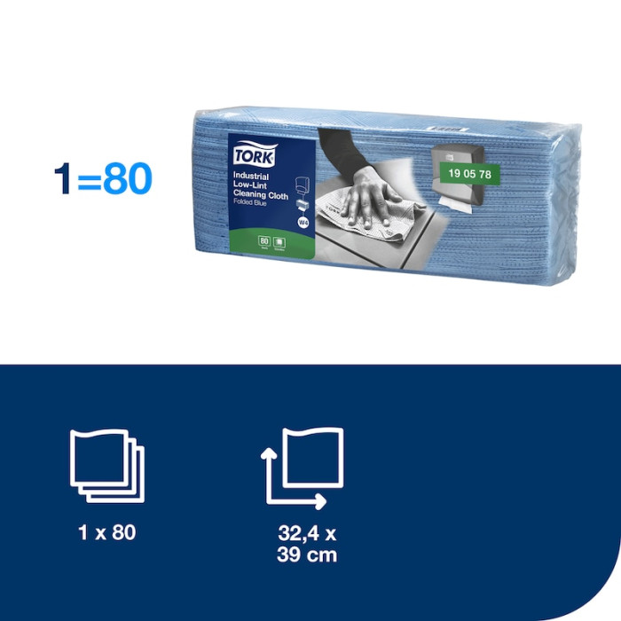 Нетканый материал Tork Industrial Premium салфетки 80 листов