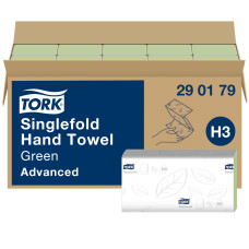 Бумажные полотенца Tork Advanced Z сборка 2 слоя зеленых 250 листов