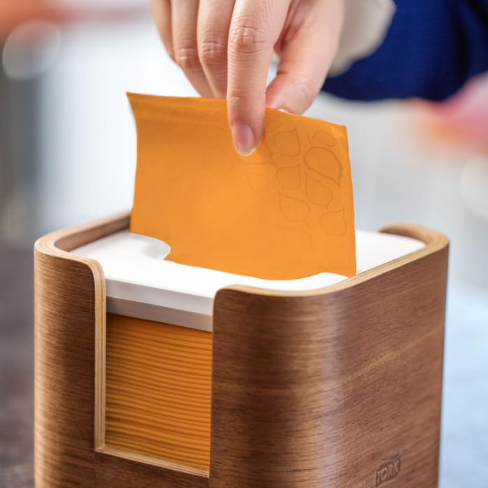 Оранжевые салфетки для диспенсера N4 Interfold 21,3х16,5 см 1000 шт.
