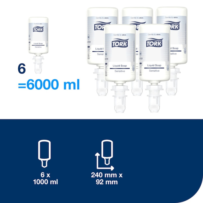Жидкое мыло для чувствительной кожи без запаха 1 л 1000 порций Sensitive Premium