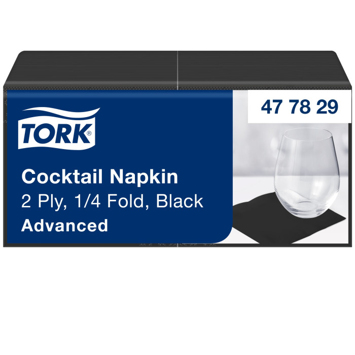 Салфетки бумажные Tork Advanced 24×24 см коктейльные 200 шт