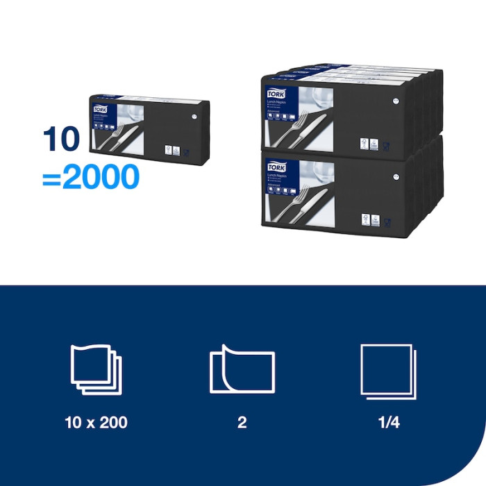 Серветки паперові Tork Advanced 33×33 см 200 шт