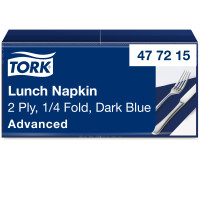Салфетки бумажные Tork Advanced 33×33 см 2 слоя синие 200 шт