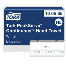 Паперові рушники Tork PeakServe листові безперервна подача 1 шар білі 410 листів