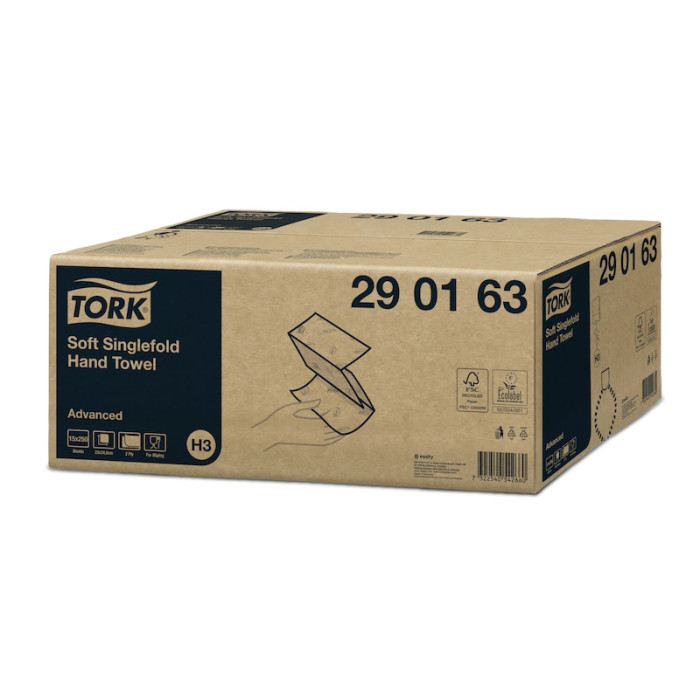 Паперові рушники Tork Advanced Soft Z складання 2 шари