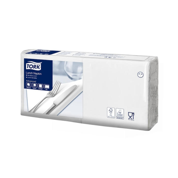 Салфетки бумажные Tork Advanced 33×33 см 200 шт