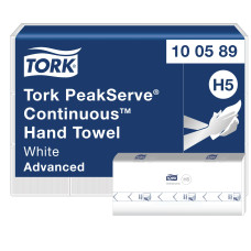 Паперові рушники Tork PeakServe Advanced листові безперервна подача 1 шар білі 270 листів