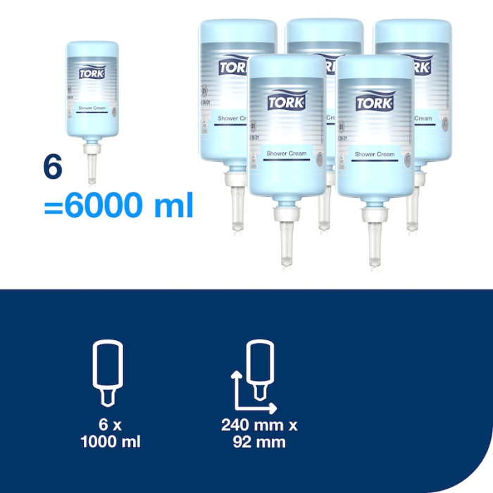 Гель для тіла та волосся Tork 1 л