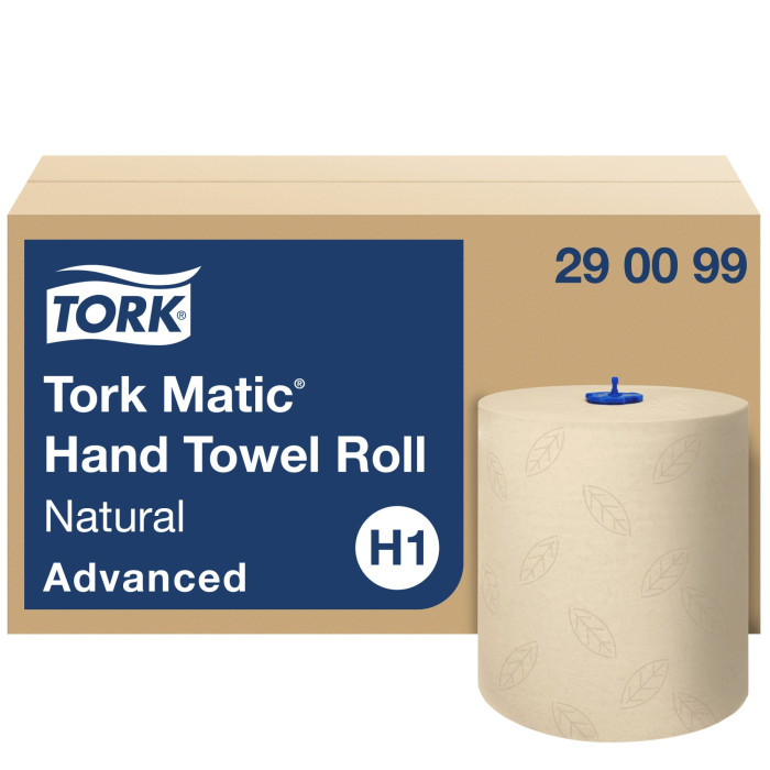 Бумажные полотенца Tork Matic Advanced рулонные 2 слоя 150 м натуральные