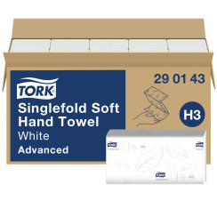 Паперові рушники Tork Advanced Soft Z складання 2 шари білі 250 листів