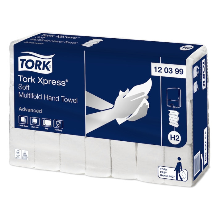 Бумажные полотенца Tork Xpress Advanced Soft Multifold 2 слоя