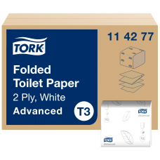 Туалетний папір Tork Advanced листовий 2 шари білий 252 листи