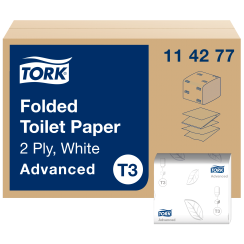 Туалетний папір Tork Advanced листовий 2 шари білий 252 листи