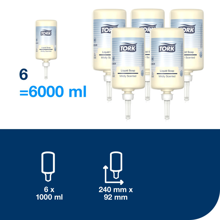 Рідке мило-крем для рук м’яке 1 л 1000 порцій Mild Premium