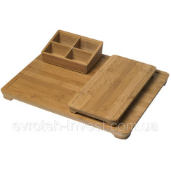 Комплект бамбукових водонепроникних підносів