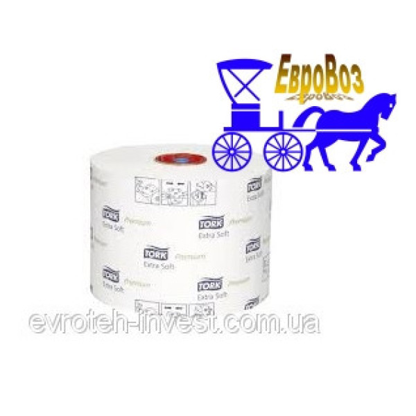 Папір туалетний Mid-size в міді рулонах ультам'який Tork Premium