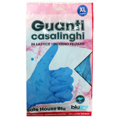 Рукавички латексні господарські 2шт. Guanti casalinghi сині XL