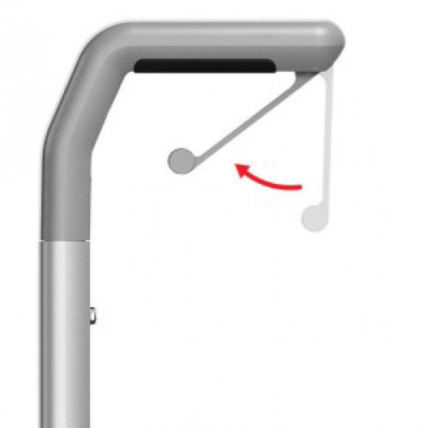 Стійка навісна з поличками металева