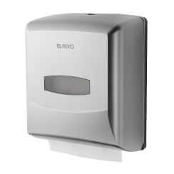 Диспенсер бумажных полотенец V-сложения Grande серебристый