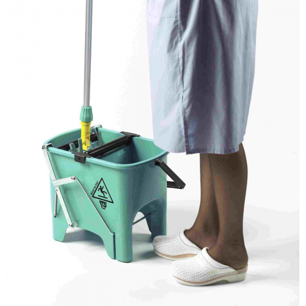 Відро на колесах з віджимом Скьюзі 15л жовте