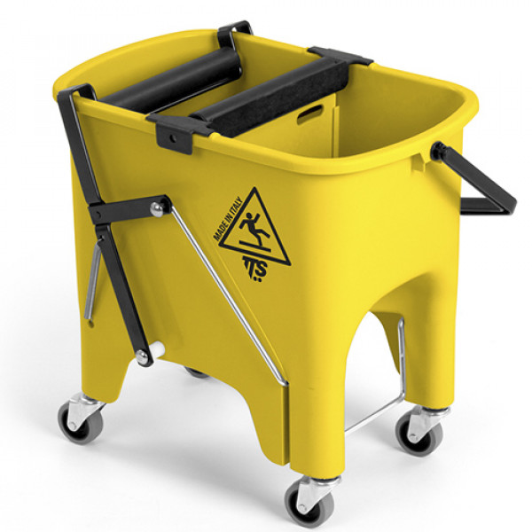 Відро на колесах з віджимом Скьюзі 15л жовте