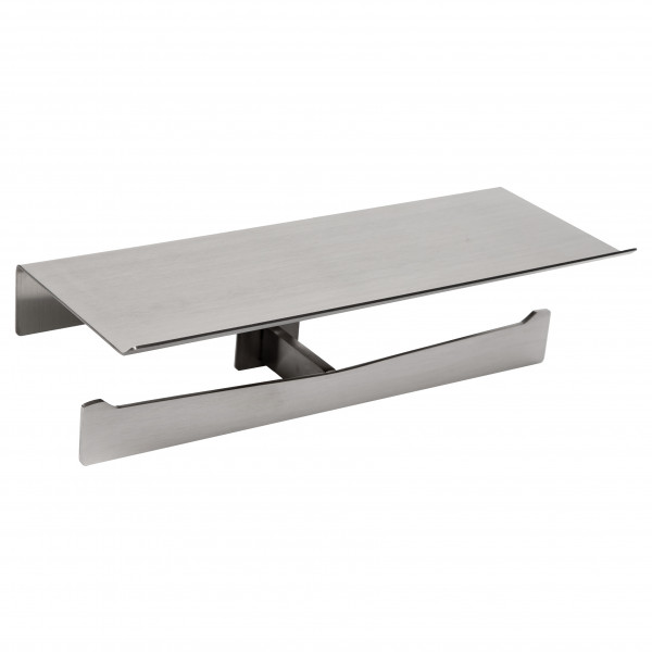 Тримач туалетного паперу Аура з полицею сатин