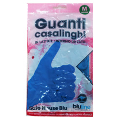Рукавички латексні господарські 2шт. Guanti casalinghi сині M