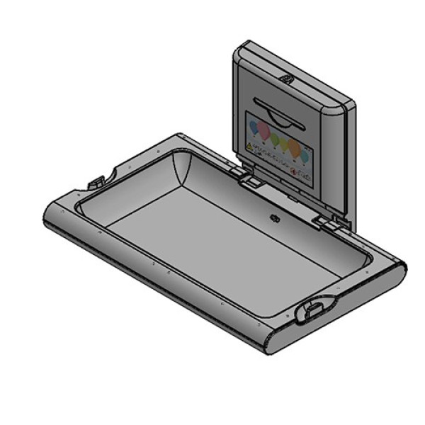 Пеленальний столик настінний відкидний горизонтальний