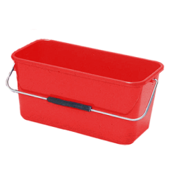 Відро 13 л. прямокутної форми червоне