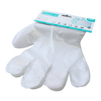 Рукавички одноразові поліетиленові з єврослотом 100шт. Розмір M