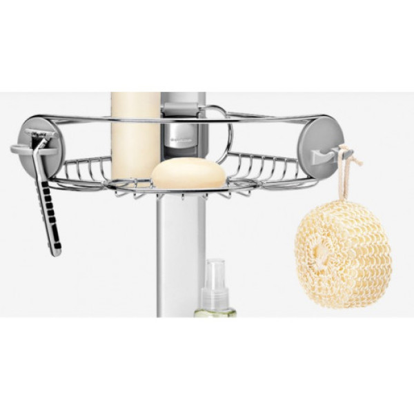 Стійка телескопічна з поличками металева