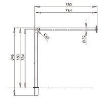 Поручень для осіб з інвалідністю Г-подібний MEDIEPOXY