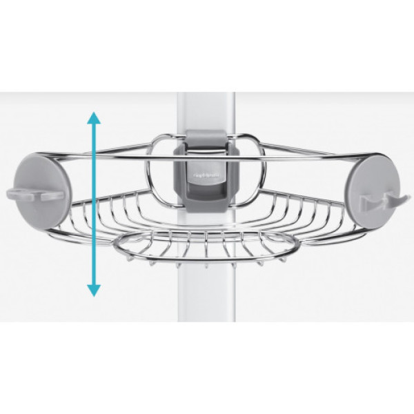 Стійка телескопічна з поличками металева
