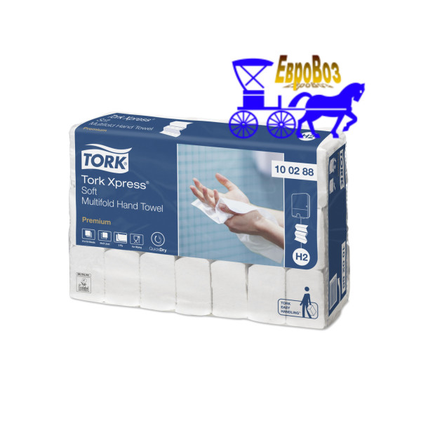 Листові вузькопанельні рушники додавання Multifold Tork Xpress супер м'які Premium