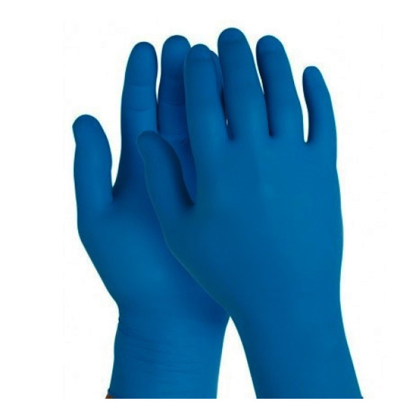 Рукавички нітрилові без пудри сині L