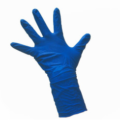 Рукавички нітрилові без пудри сині XL