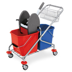 Візок двоведерний хромований